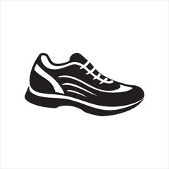 Running Shoe Silhouette Icon