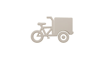 Fototapeta premium Isolated Bicycle Cargo Illustration Delivery Bike Transport Vehicle