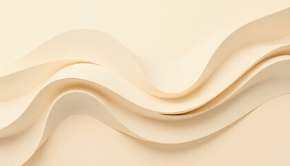Elegant Cream Abstract Waves Background