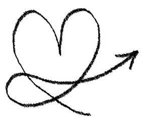 Hand drawn heart. Hand drawn heart icon. Hand drawn heart vector.