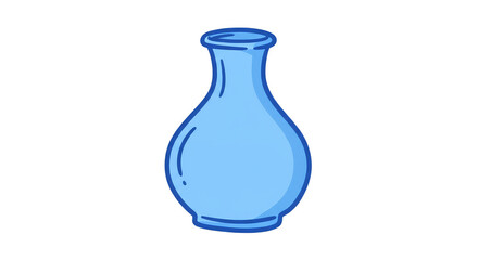Isolated Blue Vase Pixel Art Graphic Transparent Background