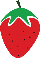 Fresh Red Strawberry Fruit Icon