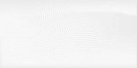 Subtle White Halftone Wavy Pattern