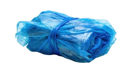 Fototapeta premium Bundle of plastic wrapping for recycling background isolated on a Transparent background, PNG file.