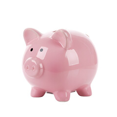Illustration of Piggy Bank Pink Color Saving Money Concept on Background