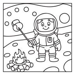 Space Coloring Pages for Kids – Bold and Easy Outer Space Fun with Rockets, Planets, Astronauts, and Aliens – Printable Activity Sheets