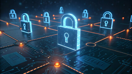 Endpoint security concept in cybersecurity defense