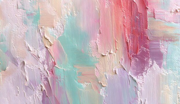 Soft pastel abstract oil painting texture with colorful brush strokes