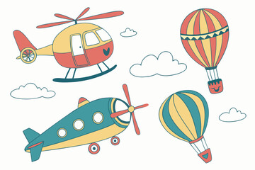 Naklejka premium vector illustration of a cartoon airplane