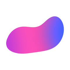 Vibrant Fluid Gradient Blob Shape on Black Background