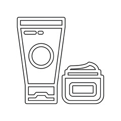 Vector icons of skincare products with a minimal design, ideal for UI/UX, eBooks, and branding.


