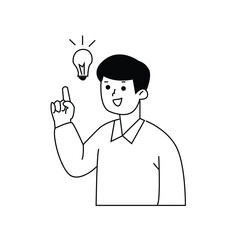 Man have a idea icons Vector 