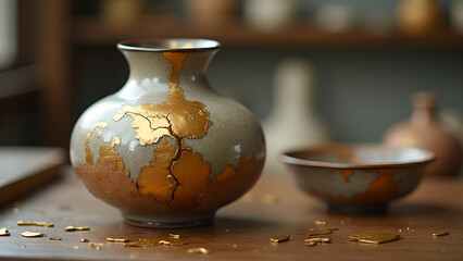 The art of kintsugi golden repair tradition, a celebration of imperfections, a testament to resilience and the beauty of transformation