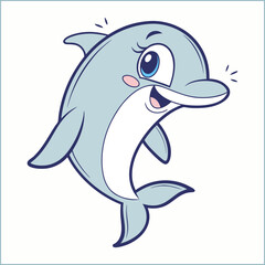 watercolor dolphin