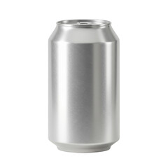 Isolated Silver Can Metallic Drink Package Blank Product Mockup