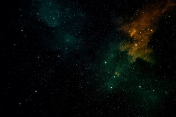 Colorful cosmic expanse with scattered stars.