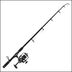 Realistic Fishing Rod Vector Illustration