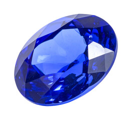 Fototapeta premium Sparkling sapphire gem isolated