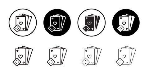 Gambling icon simple outline vector sign