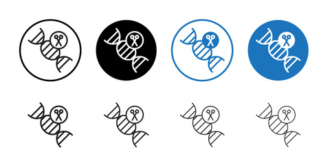 genome editing icon simple outline vector sign