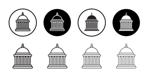Government icon simple outline vector sign