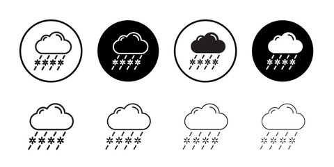 Hail icon simple outline vector sign
