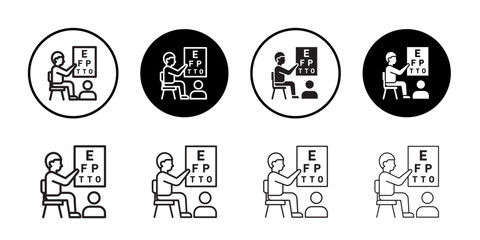 oculist icon simple outline vector sign