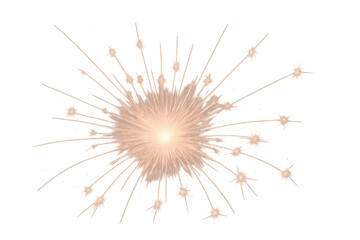 Festive firework exploding, creating a bright light effect on a transparent background, perfect for celebrations and special occasions