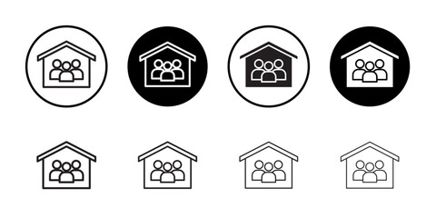 roommates icon simple outline vector sign