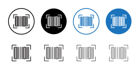 Scan barcode icon simple outline vector sign