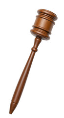Isolated Wooden Gavel Object Symbol of Justice and Law Agreement