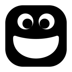 Grinning Face Big Eyes Vector Icon