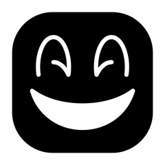 Grinning Face Smiling  Vector Icon