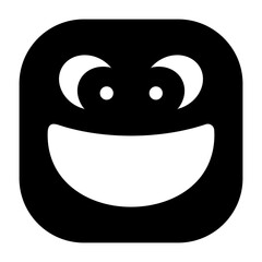 Grinning Squinting Face Vector Icon