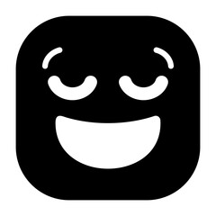 Relieved Face Vector Icon