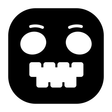 Zipper-Mouth Face Vector Icon