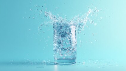 Glass of water with splashing water (3)