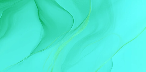 Vibrant abstract pattern resembling a marble or stone texture, flowing veins of lighter green and golden, The surface appears smooth yet dynamic, with a natural, organic flow.