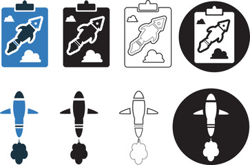 Project, startup, business, launch, shoot icon