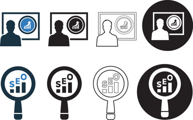 SEO, trainer, analysis, analytics icon