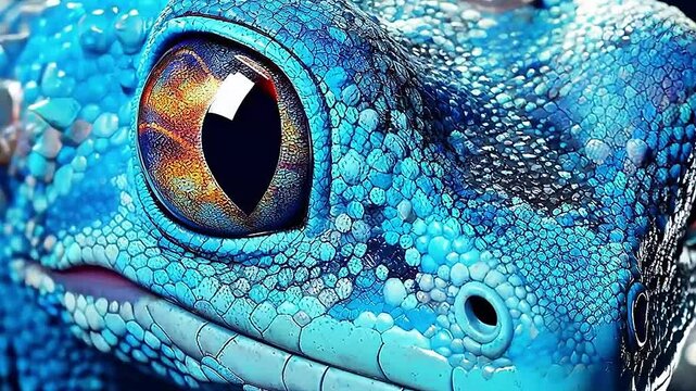 salamander in Delfts Blauw realistis, highly detailed,ai generatif