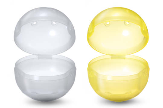 カプセルトイのプラスチック容器