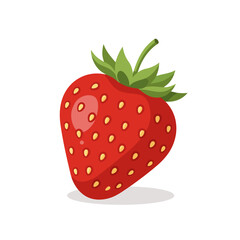 Fototapeta premium Ripe Strawberry Illustration - Sweet Summer Fruit