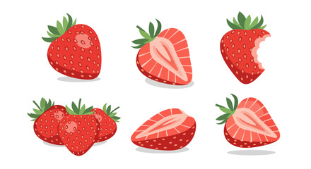 Strawberry Delight: Fresh Fruit Vector Illustration