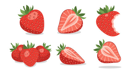 Strawberry Delight: Vector Illustration Set