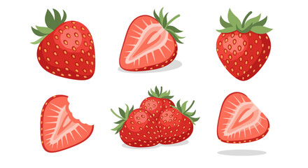 Strawberry Set: Fresh, Juicy, and Delicious Vector Art
