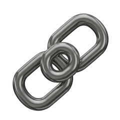 Obraz premium Silver Metal Link Chain Connection Security 3d Illustration