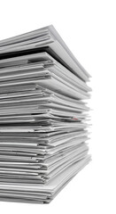 Stack of White Papers Pile Document Business Office Background PNG