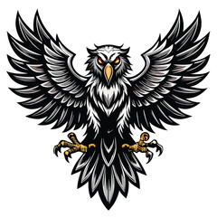 Obraz premium Fierce Eagle Wings Spread bird talons