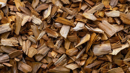 A detailed close-up of various wooden chips showcasing their rich textures and colors.